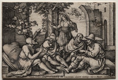 Job y sus amigos de Hans Sebald Beham