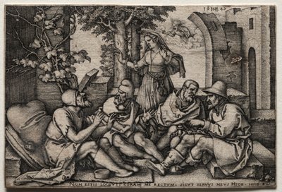 Job y sus amigos de Hans Sebald Beham