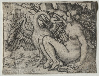 Leda y el Cisne, 1548 de Hans Sebald Beham