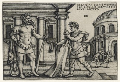 Licas trayendo la túnica de Neso a Hércules, 1540s de Hans Sebald Beham