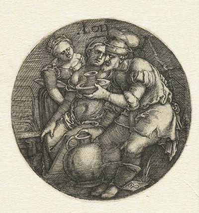 Lot y sus hijas de Hans Sebald Beham