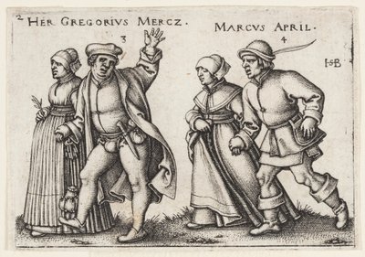 Marzo y abril de Hans Sebald Beham