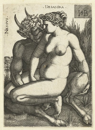 Nessus en Deïnira Nessvs Deianira (título sobre objeto) de Hans Sebald Beham