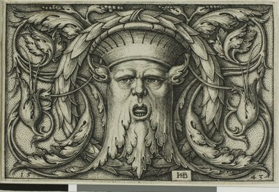 Ornamento con una Máscara de Hans Sebald Beham