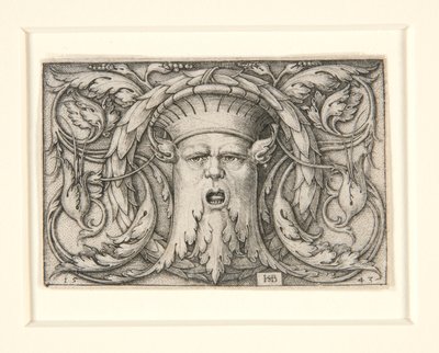 Panel con Mascarón (adorno con máscara) de Hans Sebald Beham