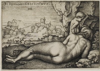 Penitencia de San Juan Crisóstomo de Hans Sebald Beham