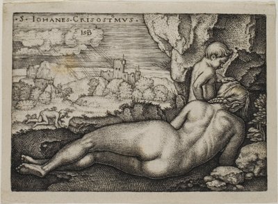 Penitencia de San Juan Crisóstomo de Hans Sebald Beham
