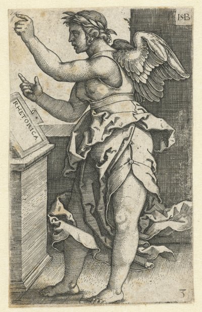 Retórica Retórica (título sobre objeto) Seven Liberal Arts (título de la serie) de Hans Sebald Beham