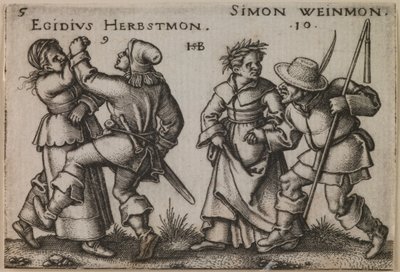 "Septiembre y octubre" de la serie "La fiesta de los campesinos o Los doce meses" de Hans Sebald Beham