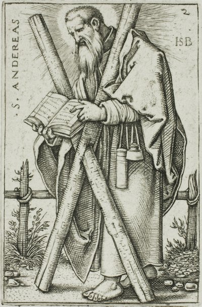 San Andrés, lámina 2 de Los Doce Apóstoles de Hans Sebald Beham