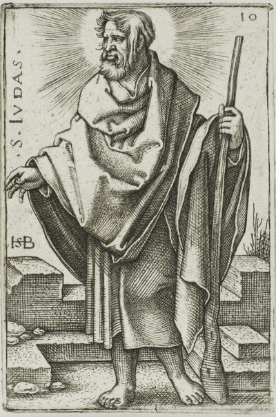 San Judas, lámina 10 de Los Doce Apóstoles de Hans Sebald Beham