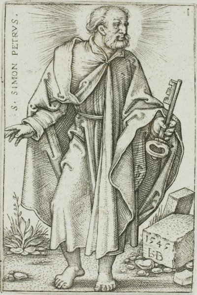 San Pedro, lámina 1 de Los doce apóstoles de Hans Sebald Beham