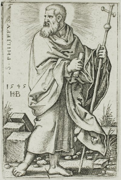San Felipe, lámina 5 de Los Doce Apóstoles de Hans Sebald Beham