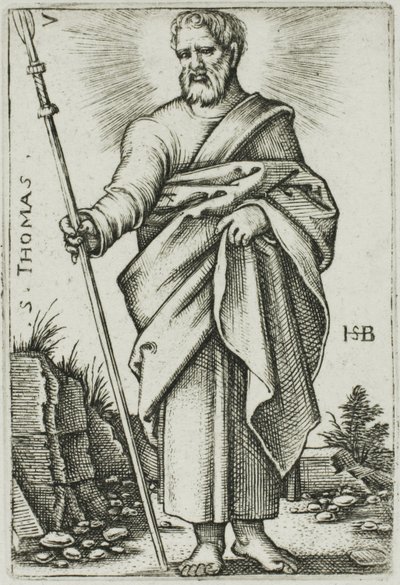 San Tomás, lámina 7 de Los Doce Apóstoles de Hans Sebald Beham