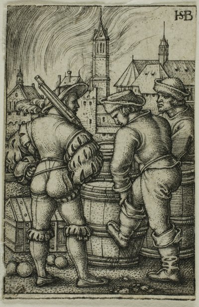El guardia cerca de los polvorines de Hans Sebald Beham