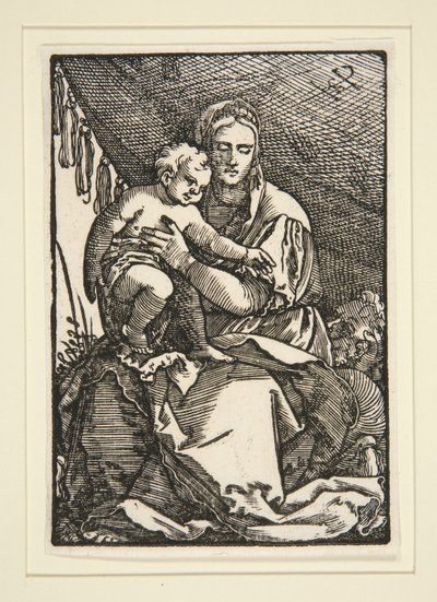 La Sagrada Familia bajo el dosel de Hans Sebald Beham