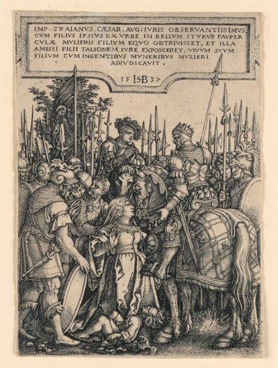La justicia de Trajano de Hans Sebald Beham