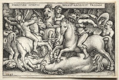 Los trabajos de Hércules: Hércules conquistando Troya de Hans Sebald Beham