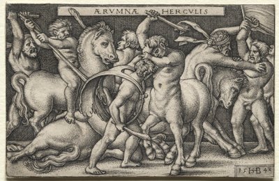 Hércules derrota a los centauros de Hans Sebald Beham