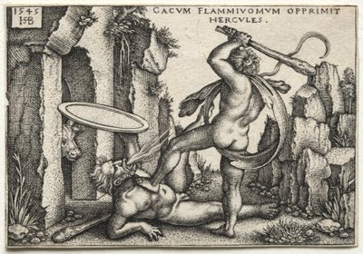 Hércules mata al gigante Caco de Hans Sebald Beham