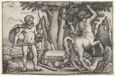 Hércules y Nessus, 1542. de Hans Sebald Beham