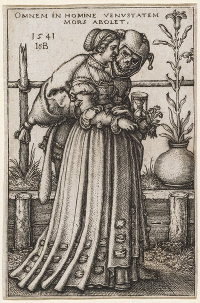 La dama y la muerte, 1541 de Hans Sebald Beham