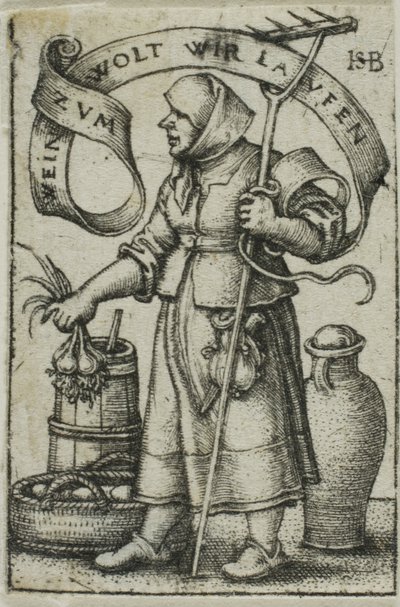 La mujer del mercado de Hans Sebald Beham