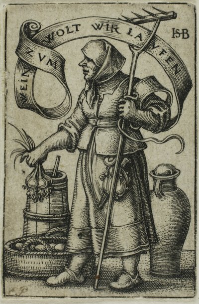 La mujer del mercado de Hans Sebald Beham
