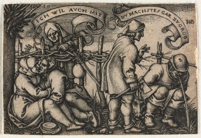 La boda campesina o los doce meses: No. 10 de Hans Sebald Beham
