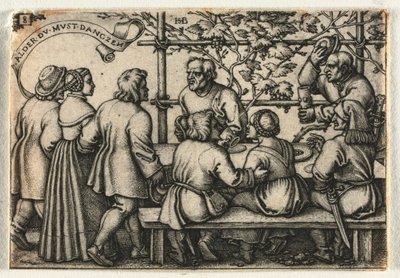 La Boda Campesina o los Doce Meses: No. 8, 1546 de Hans Sebald Beham