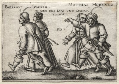 La boda del pueblo: Fabianus Jenner / Mathias Hornung de Hans Sebald Beham