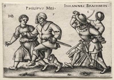 La boda del pueblo: Philipus Mei / Johannes Brachmon de Hans Sebald Beham