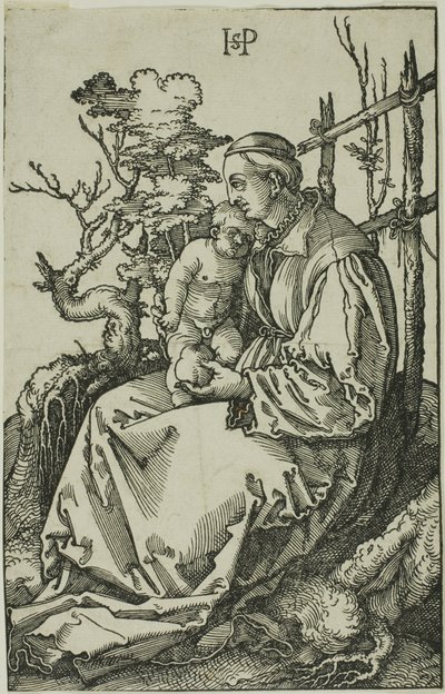 La Virgen con la Pera y el Niño en el Banco de Hans Sebald Beham