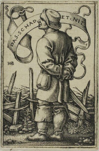 El campesino del clima "Das Schadet Nit" de Hans Sebald Beham