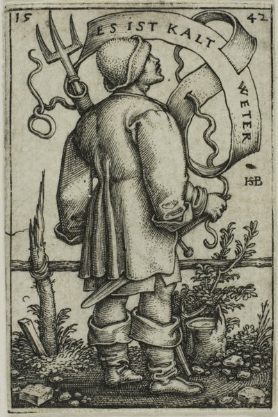 El Tiempo-Campesino "Es Ist Kalt Weter" de Hans Sebald Beham
