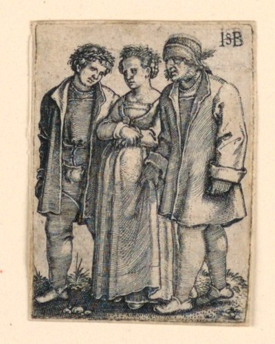 La procesión de bodas: la novia y el novio de Hans Sebald Beham