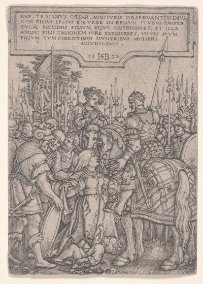 La Justicia de Trajano de Hans Sebald Beham