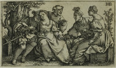 Dos Parejas y el Bufón de Hans Sebald Beham