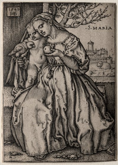 Virgen con el loro, 1549 de Hans Sebald Beham