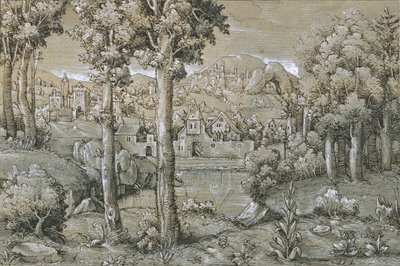 Paisaje imaginario, 1543 de Hans Sebald Lautensack