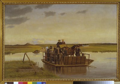 Un ferry sobre el Gudenå de Hans Smidth