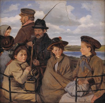 En el coche de día. Los sobrinos del artista de Hans Smidth