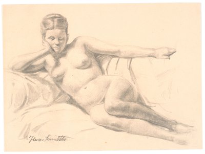 Modelo femenina acostada de Hans Smidth