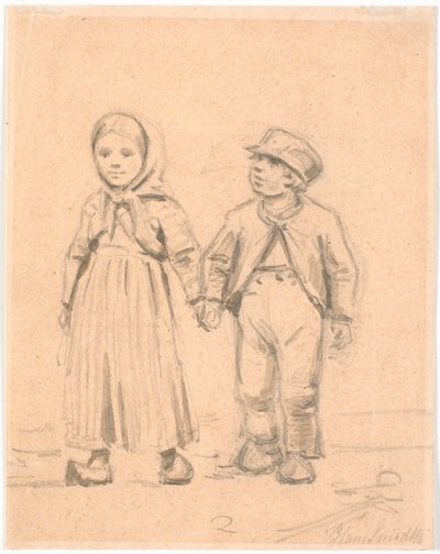 Dos niños campesinos de Hans Smidth