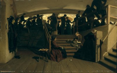 En la galería del Teatro Estatal de Hamburgo, c.1880 de Hans Speckter