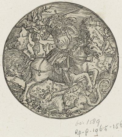 H. Jorge mata al dragón de Hans Springinklee (manner of)