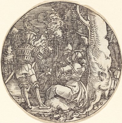 El abrazo (una pareja de amantes junto a un árbol) de Hans Springinklee