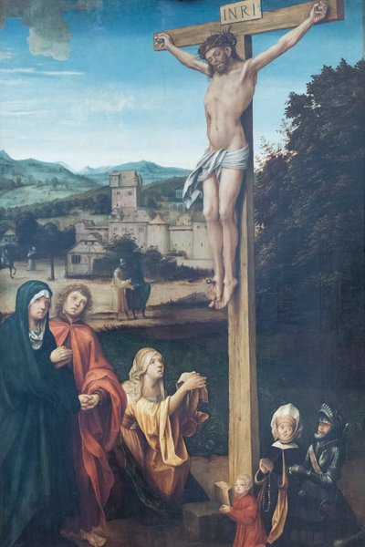 Cristo crucificado con María, san Juan, santa María Magdalena y los patronos de Hans Suess Kulmbach