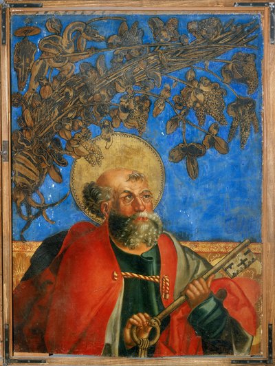 San Pedro, sección superior, detalle de Historias de San Pedro y San Pablo de Hans Suess Kulmbach