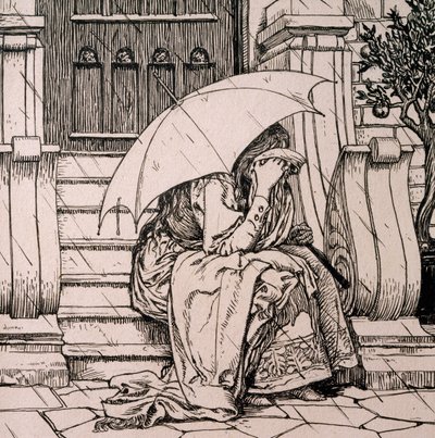 Ilustración para cuento de hadas de Hans Christian Andersen de Hans Tegner